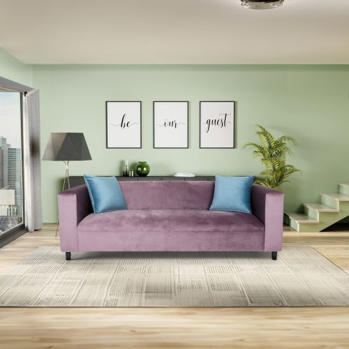 Velvet Sofa for Living Room with Pillows, Modern 3-Seater Sofas Couches for Bedroom, Office, and Apartment with Solid Wood Frame (Lavender) Velvet Sofa for Living Room with Pillows, Modern 3-Seater Sofas Couches for Bedroom, Office, and Apartment with Solid Wood Frame (Lavender)