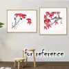 2 Pcs Chinese Painting Set Small Size DIY Cross Stitch Pre-Printed Embroidery Kits, Cicada