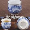 2 Pcs 3.4 oz Chinese Teacup Ceramic Kungfu Tea Cup Wine Cup Set Landscape Painting